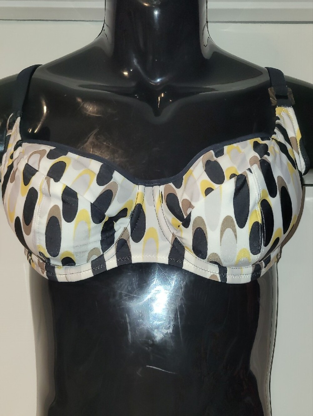 Fantasie White Bikini Set with Black and Mustard Oval Print - Picture 3 of 7